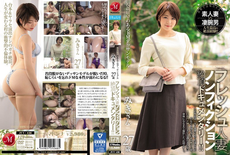 JUY-436-RM [Reducing Mosaic] Fresh Married Nonfiction Cum Intense Documentary! ! Do M Drawing Model With Admiration Desire Miki 27 Years Old